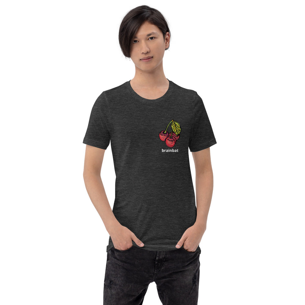 three cherries t-shirt by brainbat